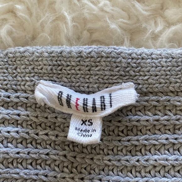 Onehart Long Sleeve Pullover Cable Knit Sweater 100% Cotton Oversized Gray XS - Picture 4 of 9